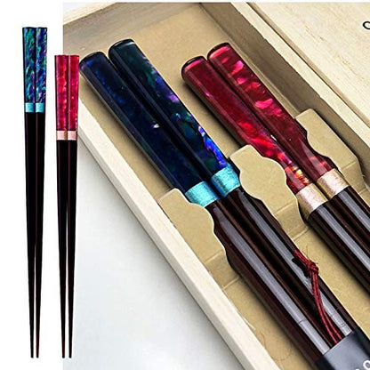 Yamaya Lacquerware Store Pair Gift Chopstick Set - Maboroshi Shell Pair