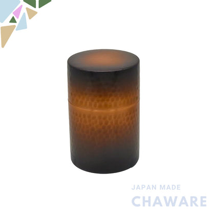 Shinkodo Made in Japan Pure Copper Tea Canister (Medium) Red Copper Finish Hammered Design Gift Wrapping Available