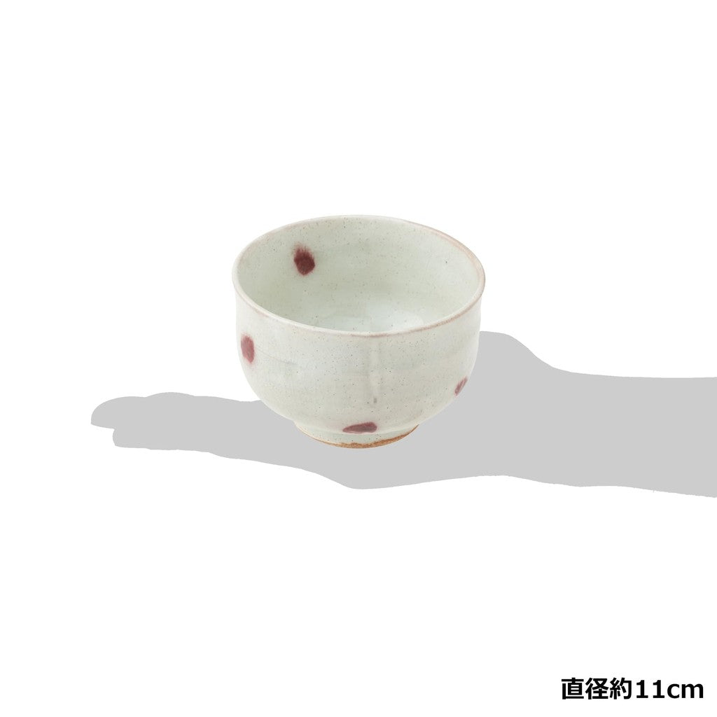 Marui Ceramic Shigaraki Ware Hachimmon Matcha Bowl Diameter approximately 11 cm Cherry Blossom White MR-3-4122