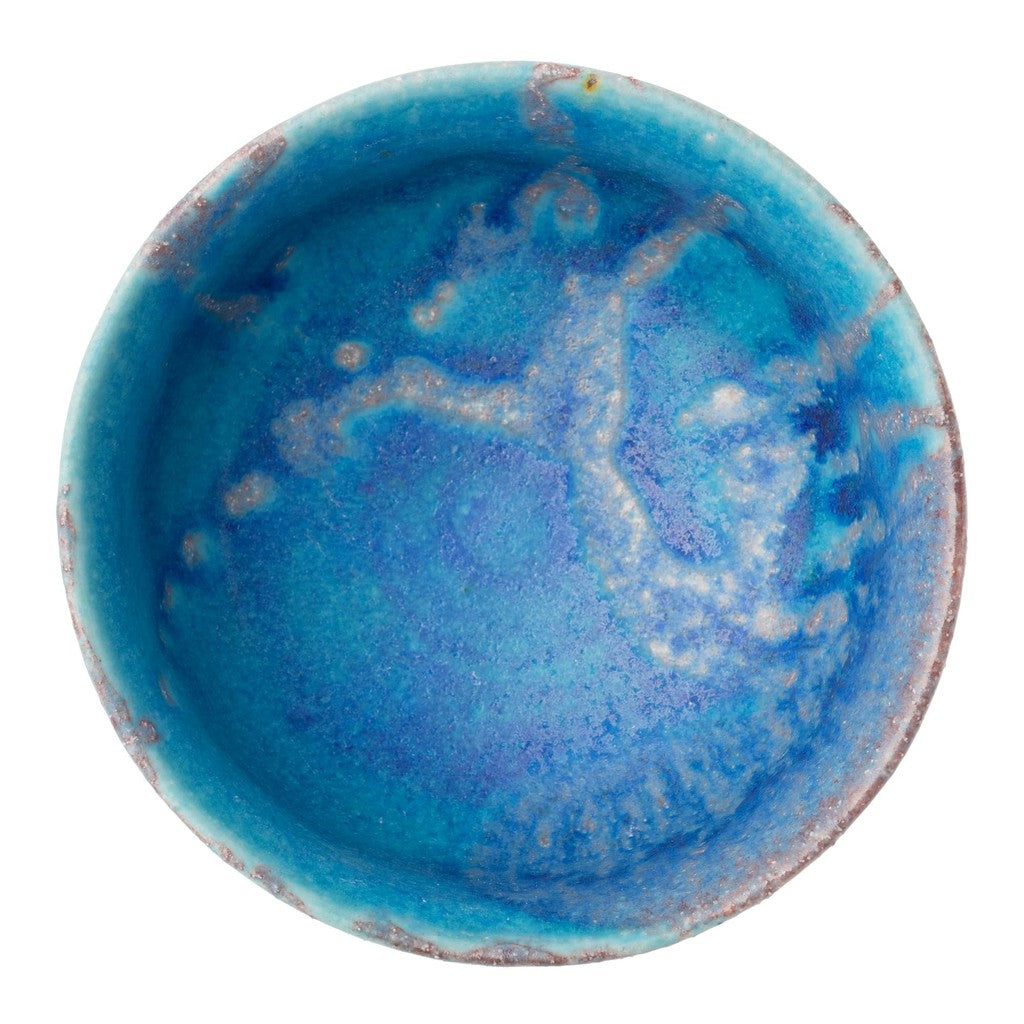 Marui Pottery Shigaraki Ware Hechimon Matcha Tea Bowl Diameter Approximately 14cm, Tsuyukusa Blue MR-3-4121