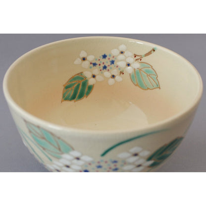 Kyoto Ware Seihō, Matcha Bowl Hydrangea K2-6