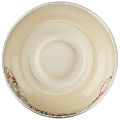 Miyachi Eikou Matcha Bowl White Size: Diameter 12.4 cm x Height 7.8 cm, Kenzan Kuzutama, Comes in a Paper Box.