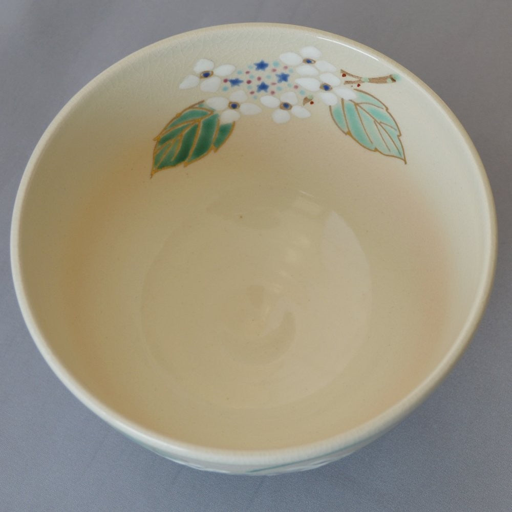 Kyoto Ware Seihō, Matcha Bowl Hydrangea K2-6