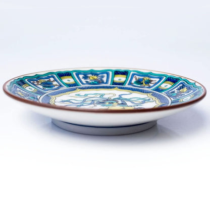 Dish Stylish Kutani Ware Masterpiece Small Plate Old Kutani Color Painting Phoenix Treasure Design Small Plate Serving Plate Brand Japanese Tableware
