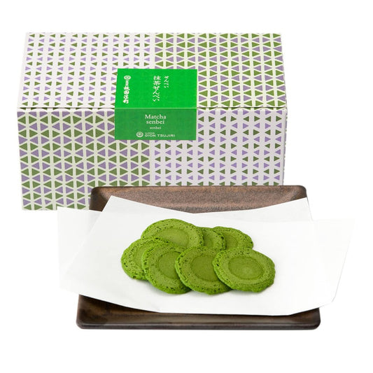 Gion Tsujiri Matcha Rice Crackers 70g - Matcha Snack, Gift, Sweets, Rich Flavor, Kyoto Souvenir, Gift Box, Present, Matc