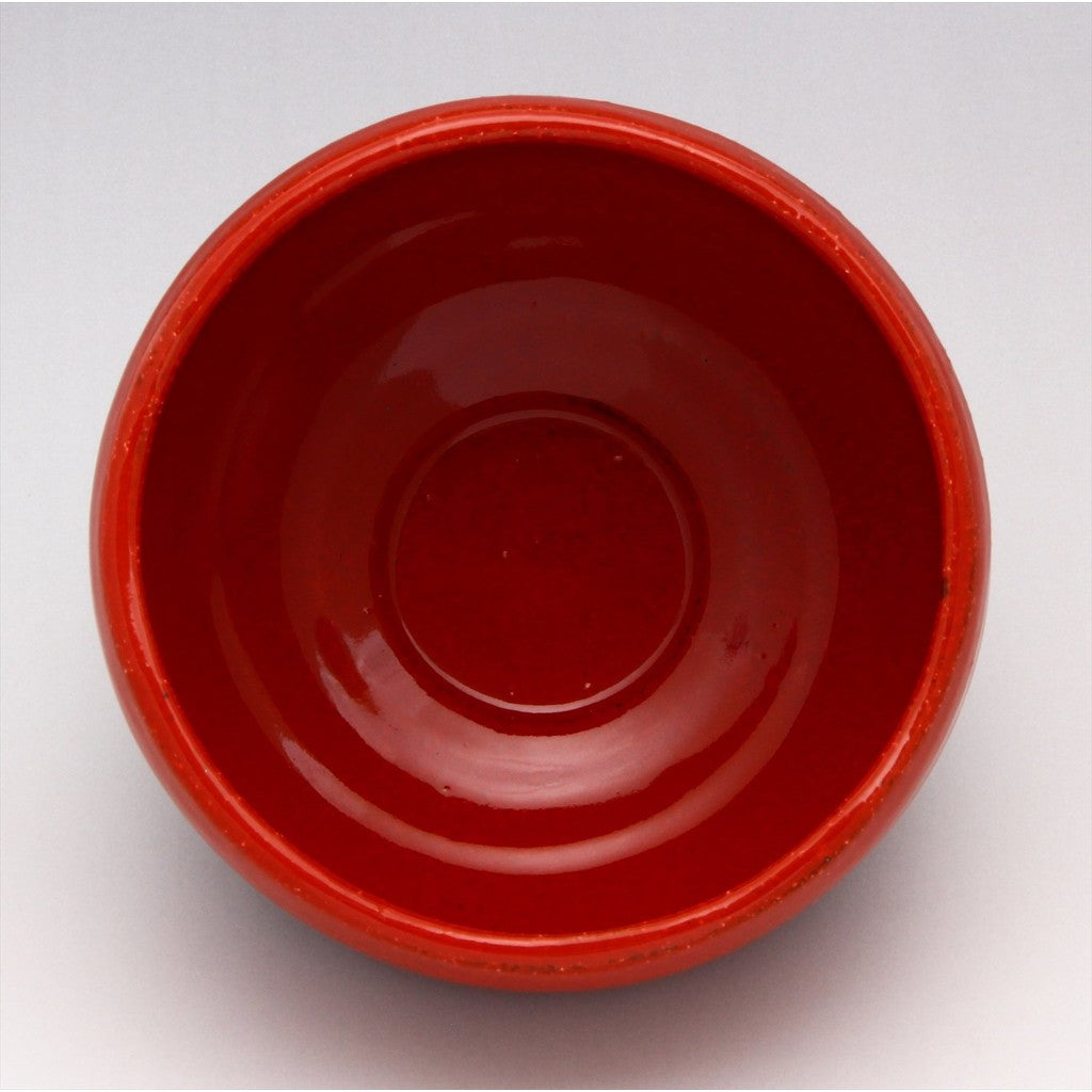 Mino Ware Small Matcha Bowl, Red Decoration, Made in Japan, 504-09