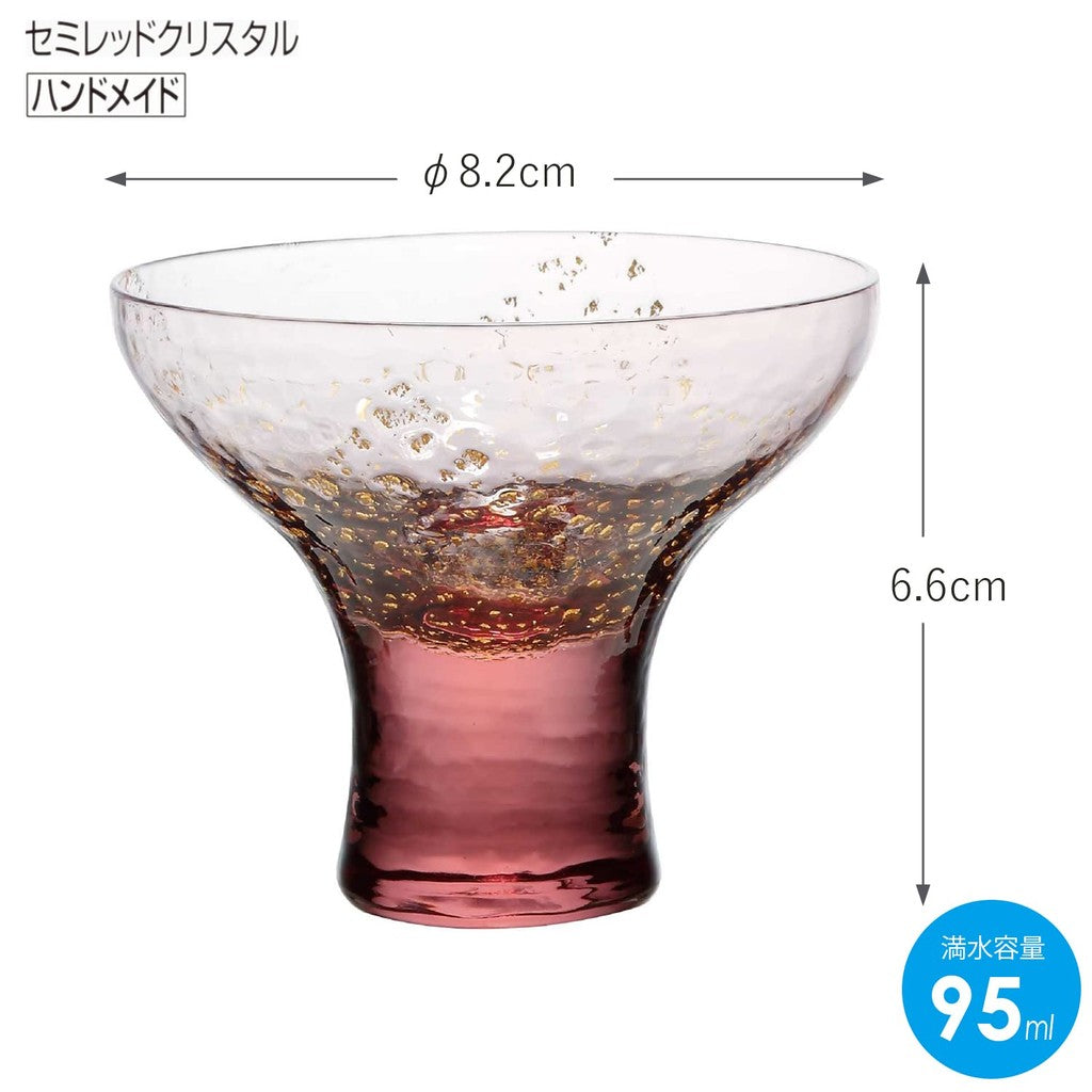 Toyo Sasaki Glass Edo Glass Yachiyo Kiln Takaashi Cup Umemurasaki 95ml Made in Japan Sakeware Gift