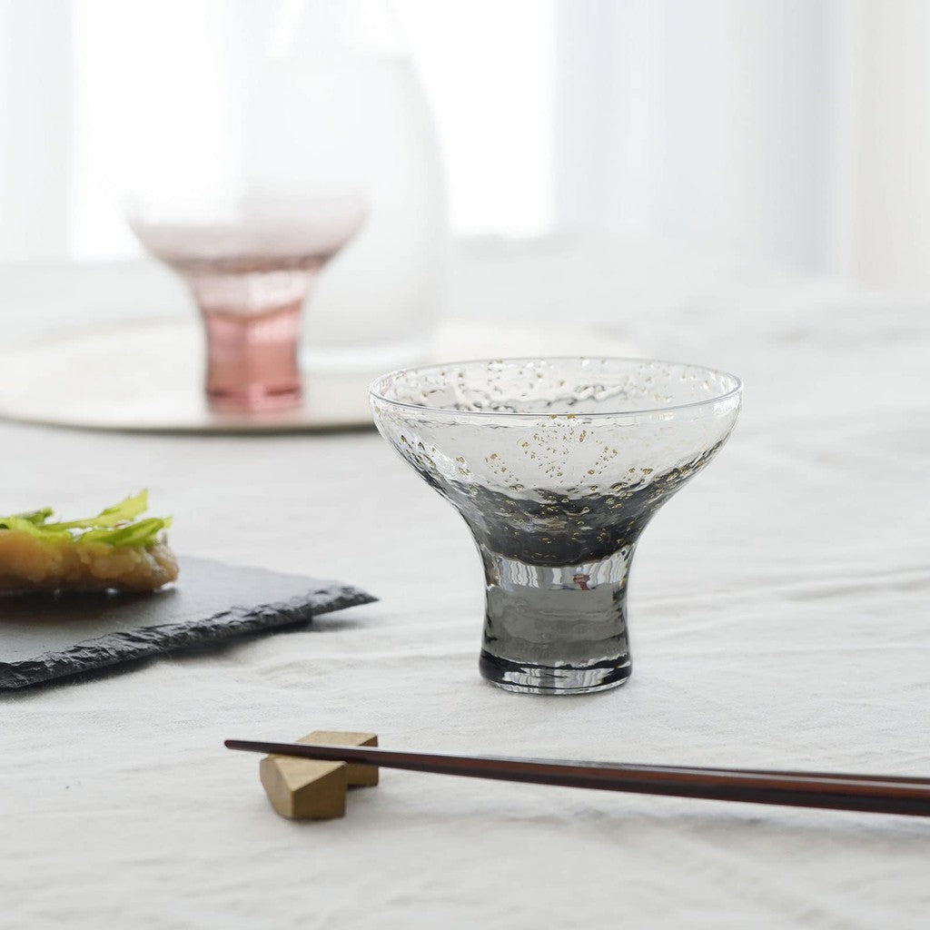 Toyo Sasaki Glass Edo Glass Yachiyo Kiln Takadai Cup Rikyū Nezumi 95ml Made in Japan Sake Cup Sake Glass Glass Gift Present Offering Respect for the Aged Day Father's Day Mother's Day Birthday 10366LSM