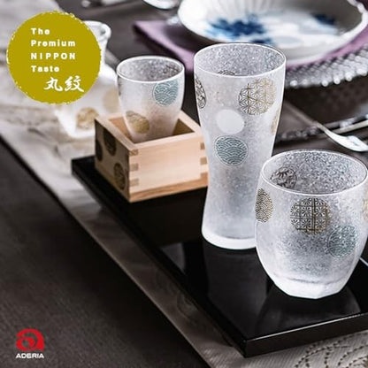 ADERIA The Premium Nippon Taste Premium Round Pattern Beer Glass M 310ml 6593