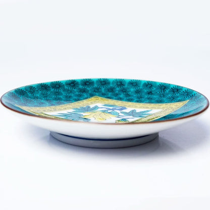 Plate Stylish Kutani Ware Masterpiece Small Plate Old Kutani Aote Buddha's Hand Pattern Side Plate Serving Dish Brand Japanese Tableware