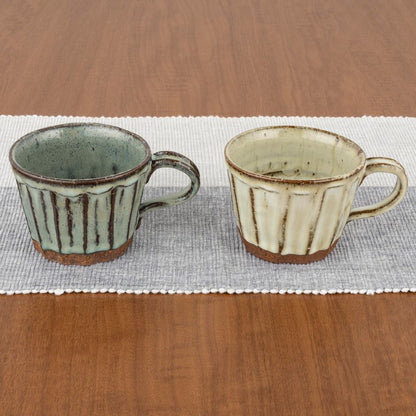 Tatara Ceramic Mug 300cc - Red Clay Knar and Blue Finishing, Water-Resistant, Made in Japan