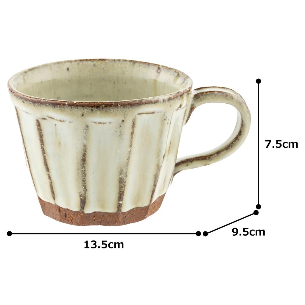Tatara Ceramic Mug 300cc - Red Clay Knar and Blue Finishing, Water-Resistant, Made in Japan