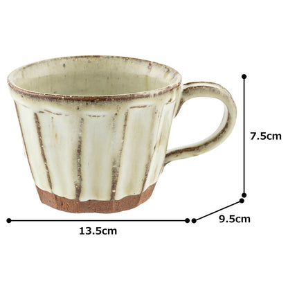Tatara Ceramic Mug 300cc - Red Clay Knar and Blue Finishing, Water-Resistant, Made in Japan