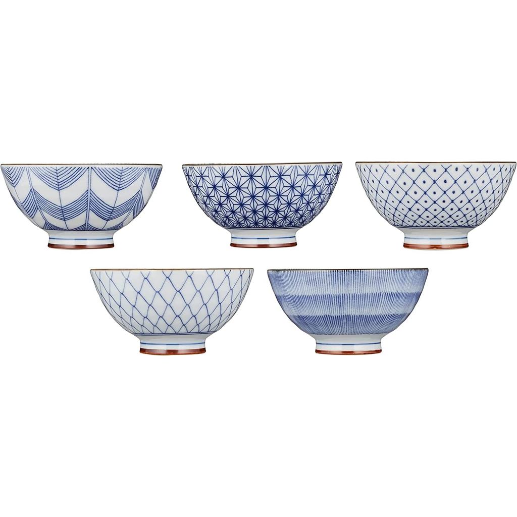 Saikaitoki Arita Ware Assorted Bowl Set - Japanese Tableware, 12cm to 18cm, Microwave & Dishwasher Safe