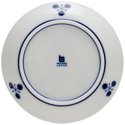 Hakuji Pottery Bloom Bouquet Blue Plate S, Approximately 11cm, Made in Hasami, Japan - Elegant Japanese Ceramic Dinnerware. Perfect for Serving and Display!