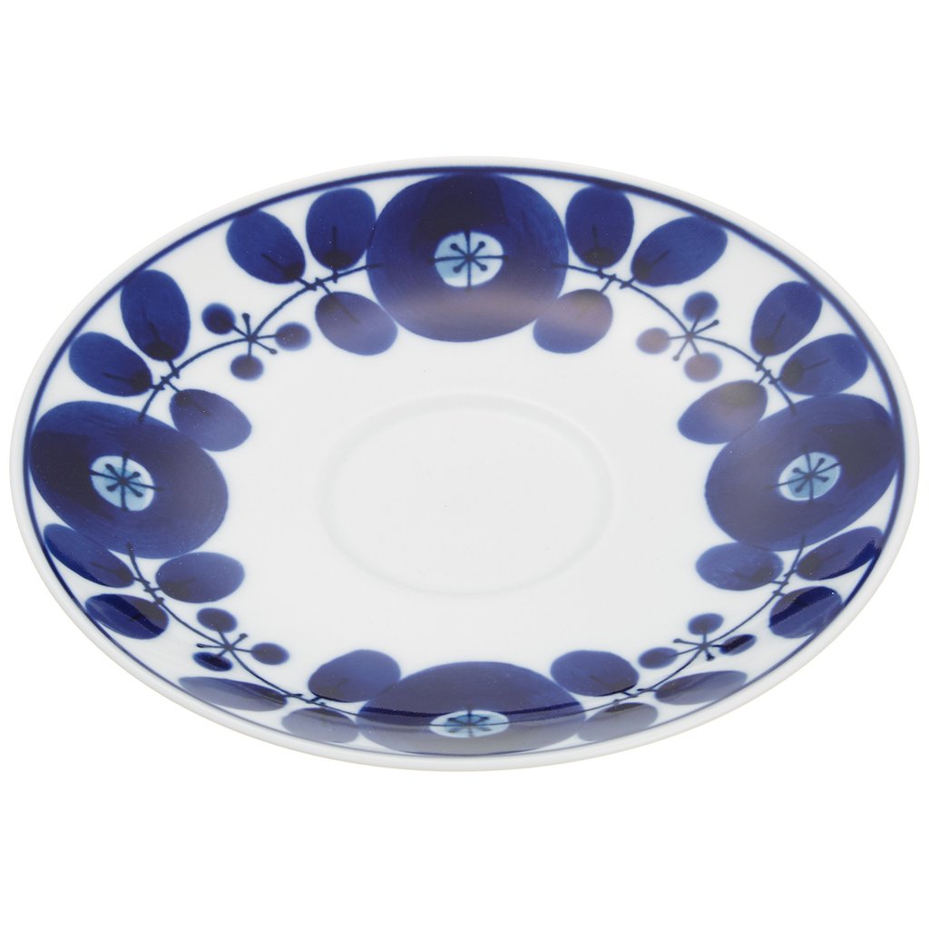 Hakusan Pottery BLOOM Tea Cup & Saucer Set - Elegant Japanese Porcelain Tea Cup with Saucer, Perfect for Tea Lovers, ama-749912