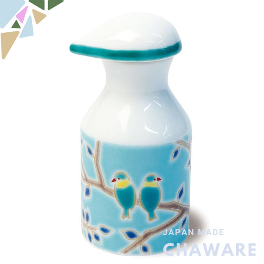 Non-drip Soy Sauce Dispenser - Kutani Ware Bird Design, Perfect for Elegant Dining & Kitchen Decor, Ideal Gift for Food 