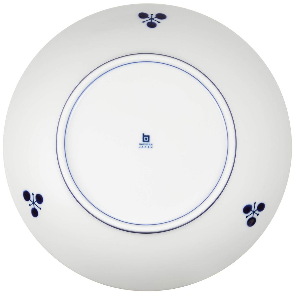 Hakusan Porcelain Free Dish in Blue Bloom Bouquet, Approximately 20x4cm, Made in Japan, Hasami Yaki Quality - Perfect for Serving and Displaying Your Favorite Dishes