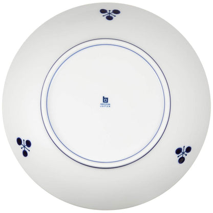 Hakusan Porcelain Free Dish in Blue Bloom Bouquet, Approximately 20x4cm, Made in Japan, Hasami Yaki Quality - Perfect for Serving and Displaying Your Favorite Dishes