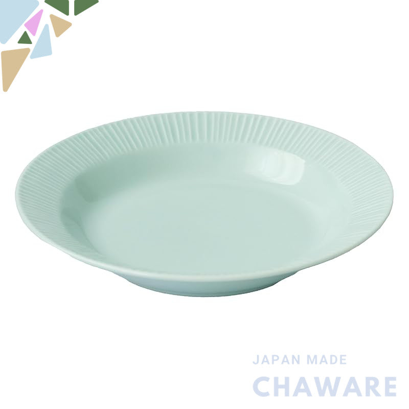 aito Sogi Curry & Pasta Plate 21cm Microwave & Dishwasher Safe Mino-yaki Light Blue, Made in Japan