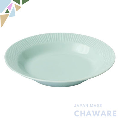 aito Sogi Curry & Pasta Plate 21cm Microwave & Dishwasher Safe Mino-yaki Light Blue, Made in Japan