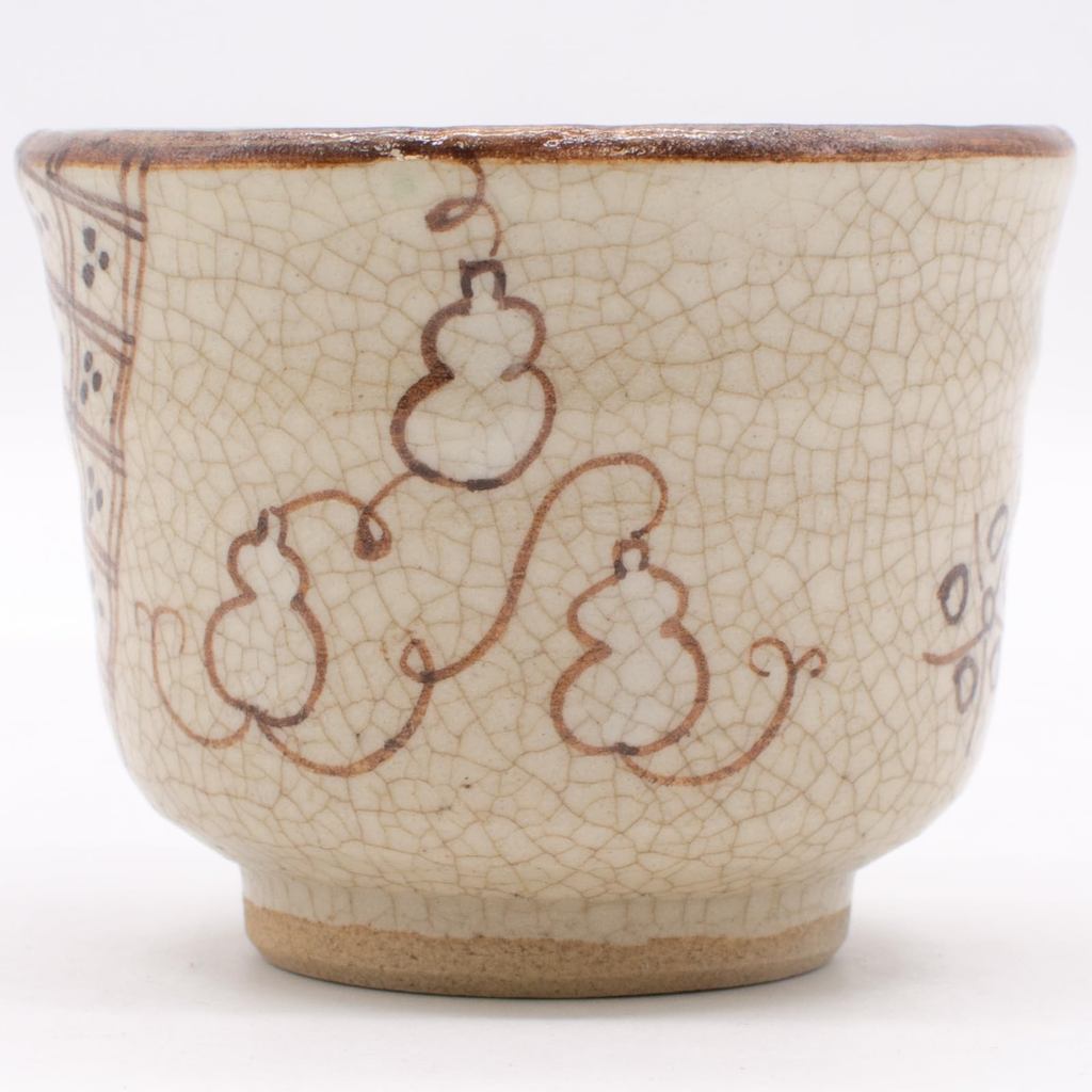 Seto Oribe Gourd Yunomi Sencha Cup 7.5x6.5cm 150ml Green Microwave/Dishwasher Safe Japan