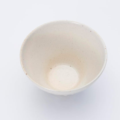 Aito Seisakusho 'Ha Gohon-te' White Seto Ware Rice Bowl 11cm Microwave & Dishwasher Safe, Japan