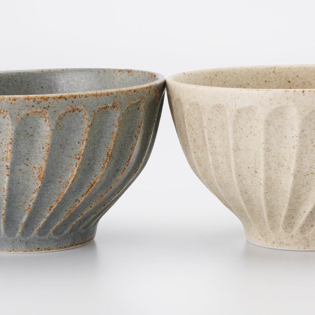 Aito Mino Ware Ceramic Rice Bowl & Tableware Pair Set, Microwave & Dishwasher Safe, Japanese-Made