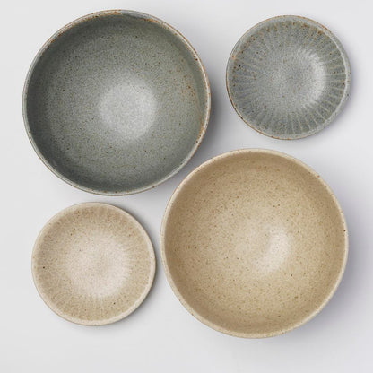 Aito Mino Ware Ceramic Rice Bowl & Tableware Pair Set, Microwave & Dishwasher Safe, Japanese-Made