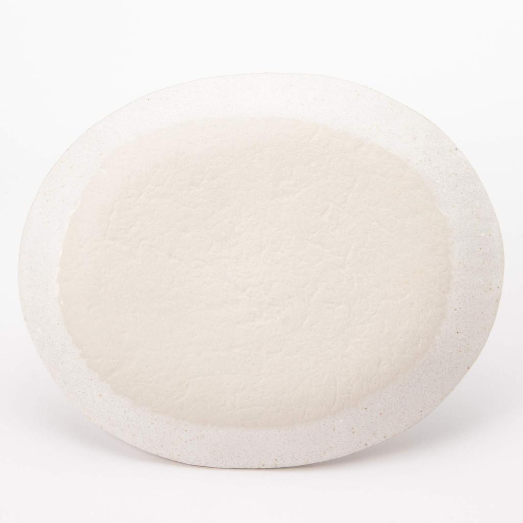 Mino Ware Shirokaratsu White Oval Plate