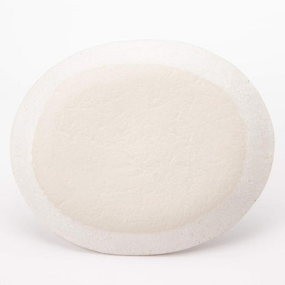 Mino Ware Shirokaratsu White Oval Plate