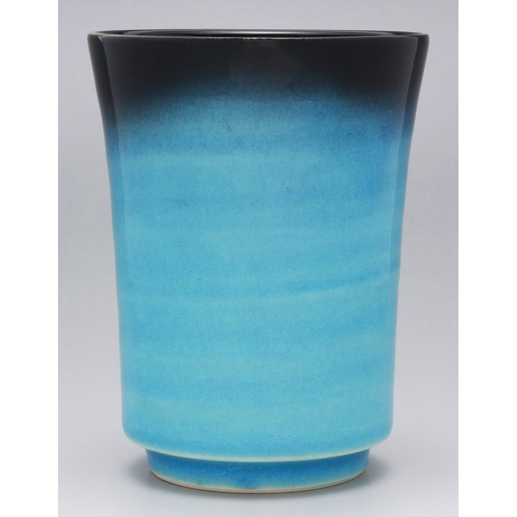 Minoyaki Higashiyama Kiln "Turquoise Blue" Tea Cup, Capacity approximately 190ml, Dimensions approximately 7cm in diameter × 9.5cm in height, Stylish Japanese Tableware, Made in Japan, 551-0062.
