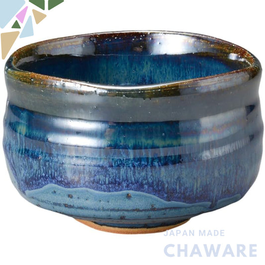 Japanese Matcha Bowl Chawan for Tea Ceremony - Mino-yaki Ceramic Tea Bowl V31-9 (Touri) Japan-made