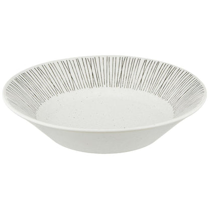 Mino Ware 21cm Deep Curry & Pasta Plate — White, Microwave & Dishwasher Safe, Made in Japan