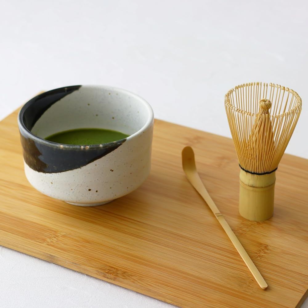 Dolce Duo Matcha Bowl, Oribe Two-Tone Mino Ware, Made in Japan, 11cm, 420ml, Utamaro Box MW-1846