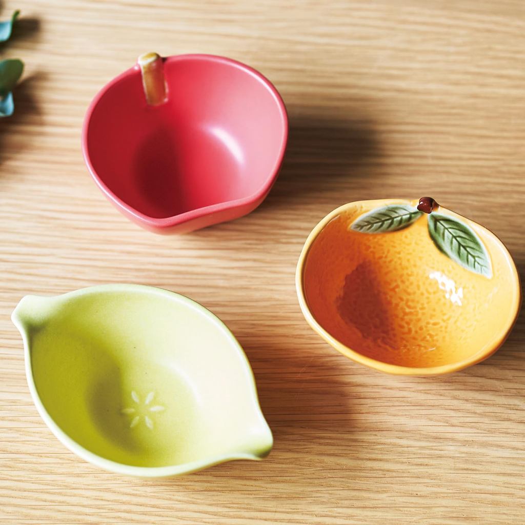 aito Seisakusho "Kudamono" Fruit Mini Bowl — Microwave & Dishwasher Safe, Mino Ware (Made in Japan), Approx. 9×8cm — Single or 4-Piece Set