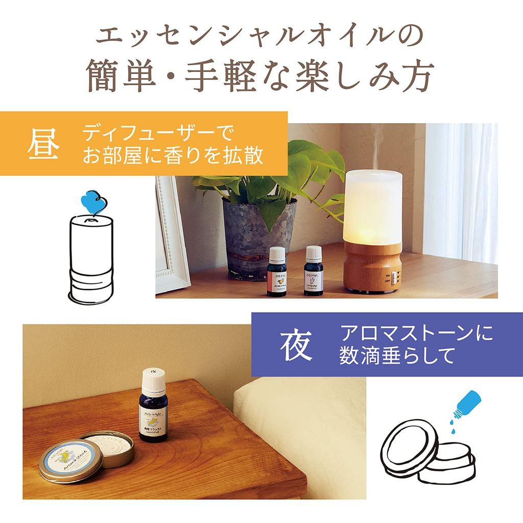 Daily Delight Aroma Stone 1pc & 10ml Lavender Oil - Hakuun Seto-Yaki Ceramic, Japan-made Gift