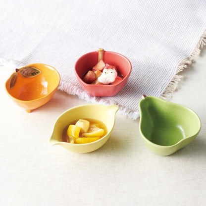 aito Seisakusho "Kudamono" Fruit Mini Bowl — Microwave & Dishwasher Safe, Mino Ware (Made in Japan), Approx. 9×8cm — Single or 4-Piece Set