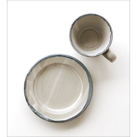 Seto-yaki Ceramic Cup & Saucer 170ml Made in Japan Coffee Cup Set Nuvola Blue Microwave/Dishwasher Safe