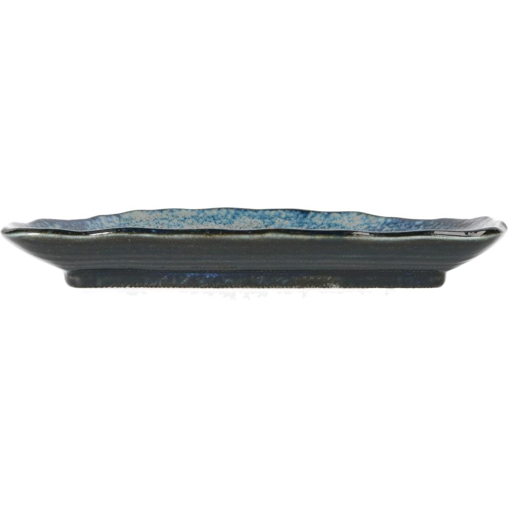 Mino Ware Half-Moon Long Plate – White Slip-Glazed, Dishwasher & Microwave Safe, Made in Japan