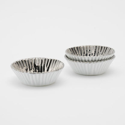 Floyd Candy Cup (L) 8cm Small Dish Set of 2 - Silver Mini Plates / Soy Sauce Dishes, Japan