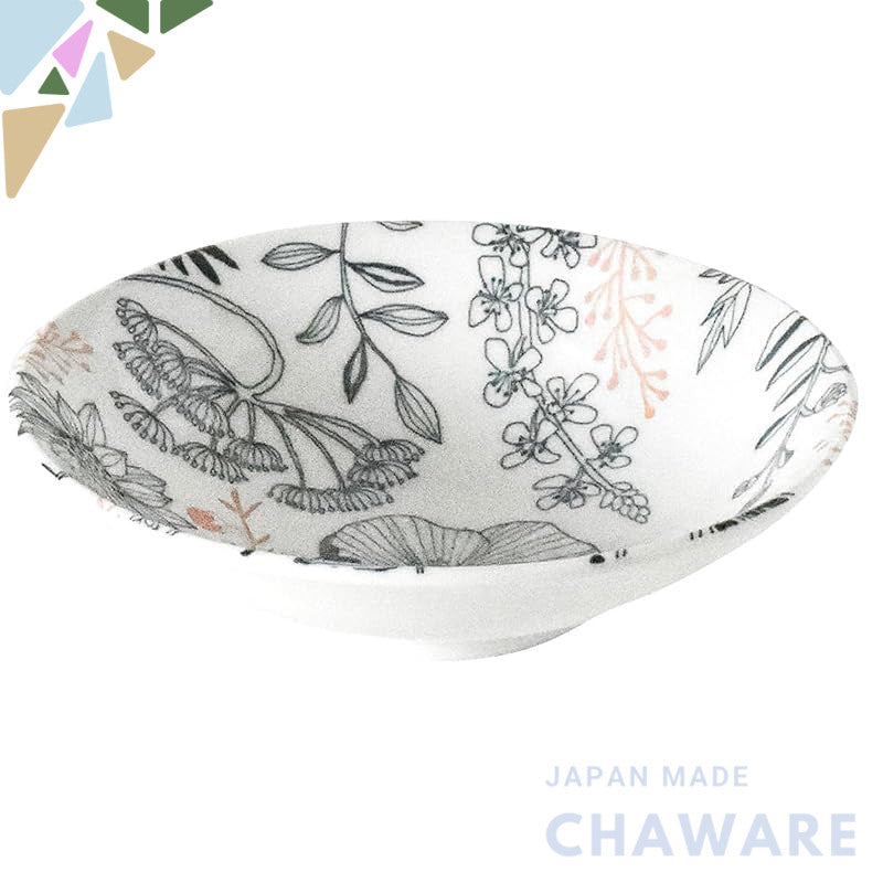 Aito Seisakusho Mino-yaki Flower Bowl 16cm M Gray - Lightweight, Microwave/Dishwasher Safe, Japan