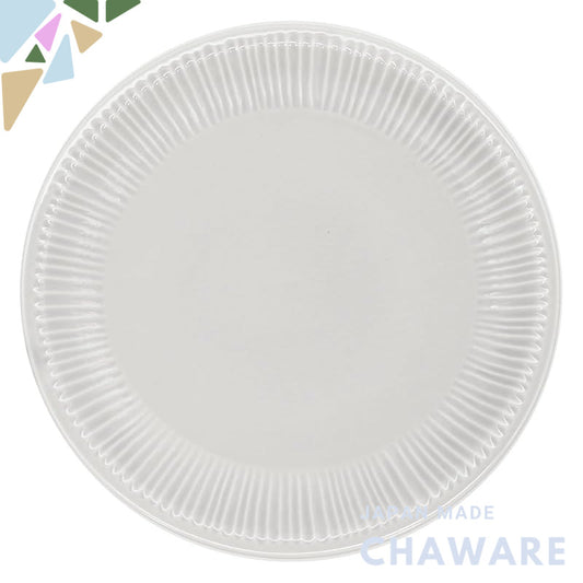 aito Seisakusho Sogi 21cm Mino-yaki Ceramic Plate - Gray, Microwave & Dishwasher Safe, Made in Japan