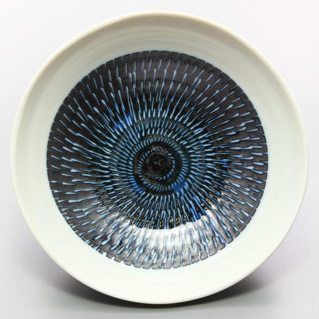 Mino Ware Tobikanna Indigo Bowl 17cm×5cm Lightweight Deep Dish Microwave & Dishwasher Safe Japan