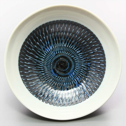 Mino Ware Tobikanna Indigo Bowl 17cm×5cm Lightweight Deep Dish Microwave & Dishwasher Safe Japan