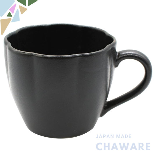 aito Hana 360ml Black Kurobeni Seto-yaki Ceramic Mug Microwave/Dishwasher Safe Made in Japan