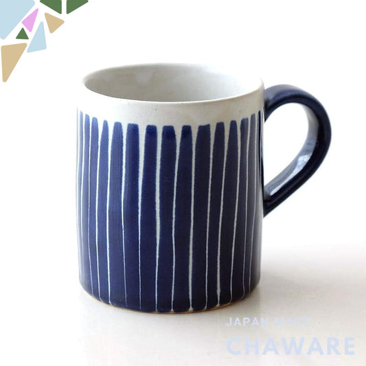 SUI Seto Ceramic 230ml Stripe Mug — Modern Line Design, Microwave & Dishwasher Safe, Made in Japan