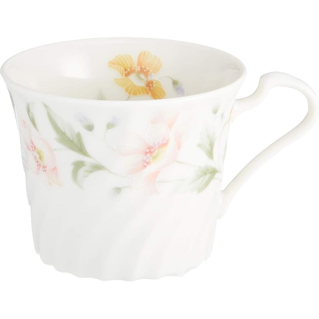Ale-net 5pc Porcelain Coffee Cup & Saucer Set 200cc (Ø8.3×H6cm) Mino-yaki Florence Japan - Guest Use