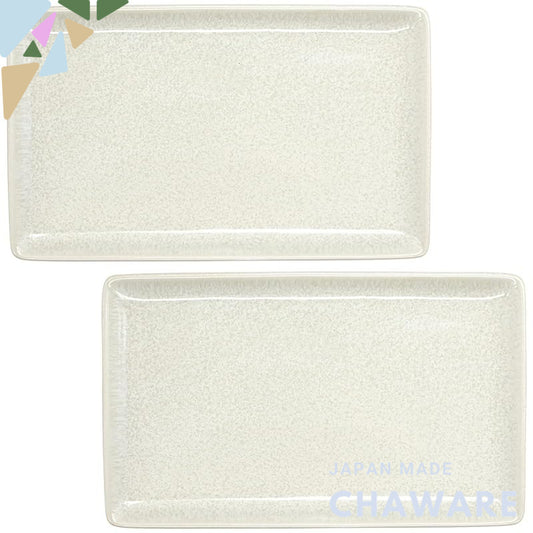 Aito "Natural Color" Mino Ware Rectangular Serving Plate 21 x 13 cm – Microwave & Dishwasher Safe, Made in Japan