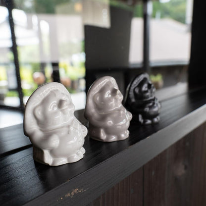 Meizan SHIGA☆LUCKY Shigaraki Ceramic Tanuki Figurine – Small Good-Luck Ornament, Made in Japan, H60×W50×D50mm, Gift Box Included